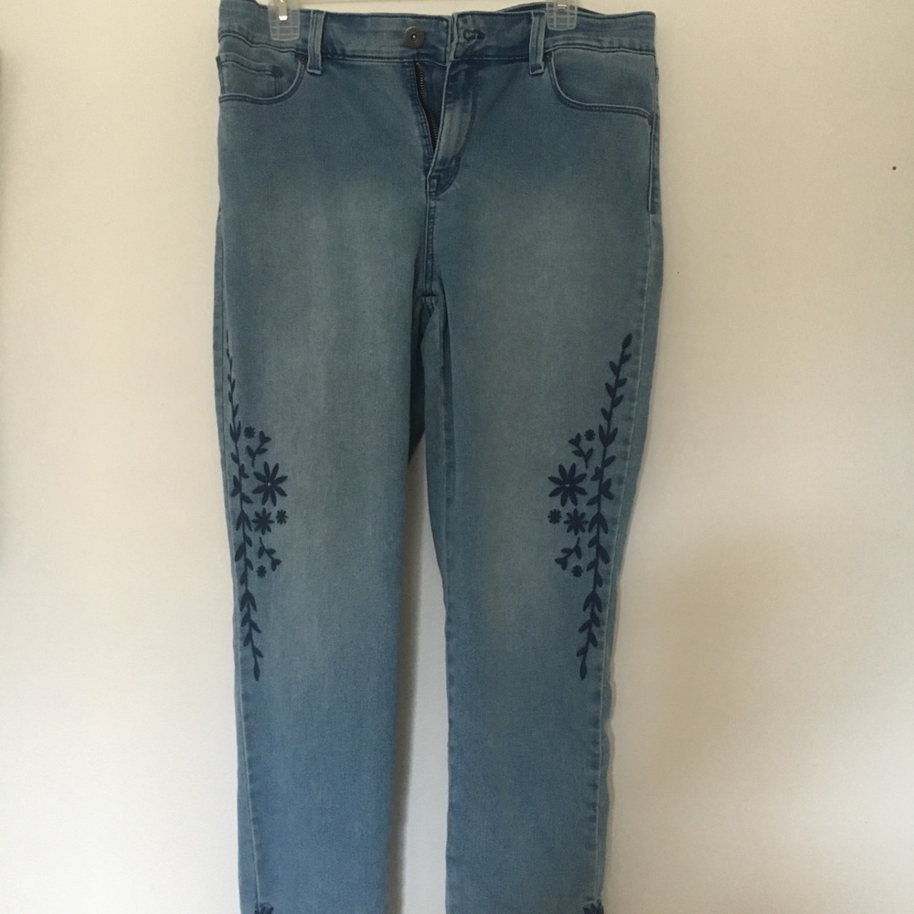 Flower jeans